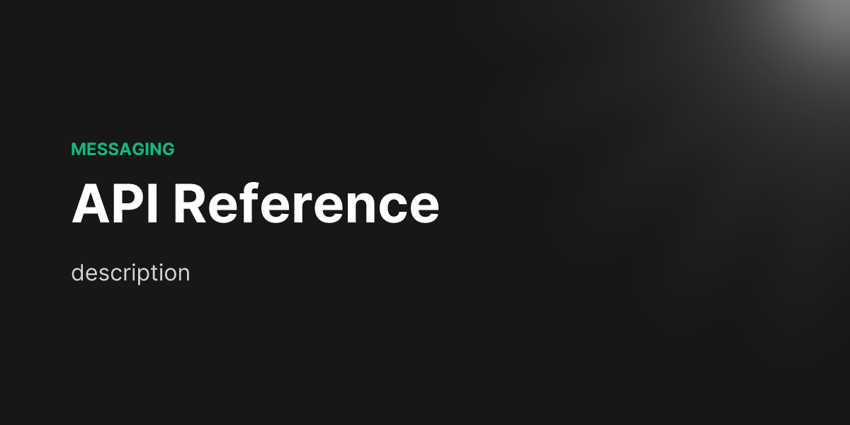 API Reference - docs