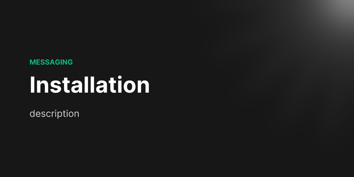 Installation - docs